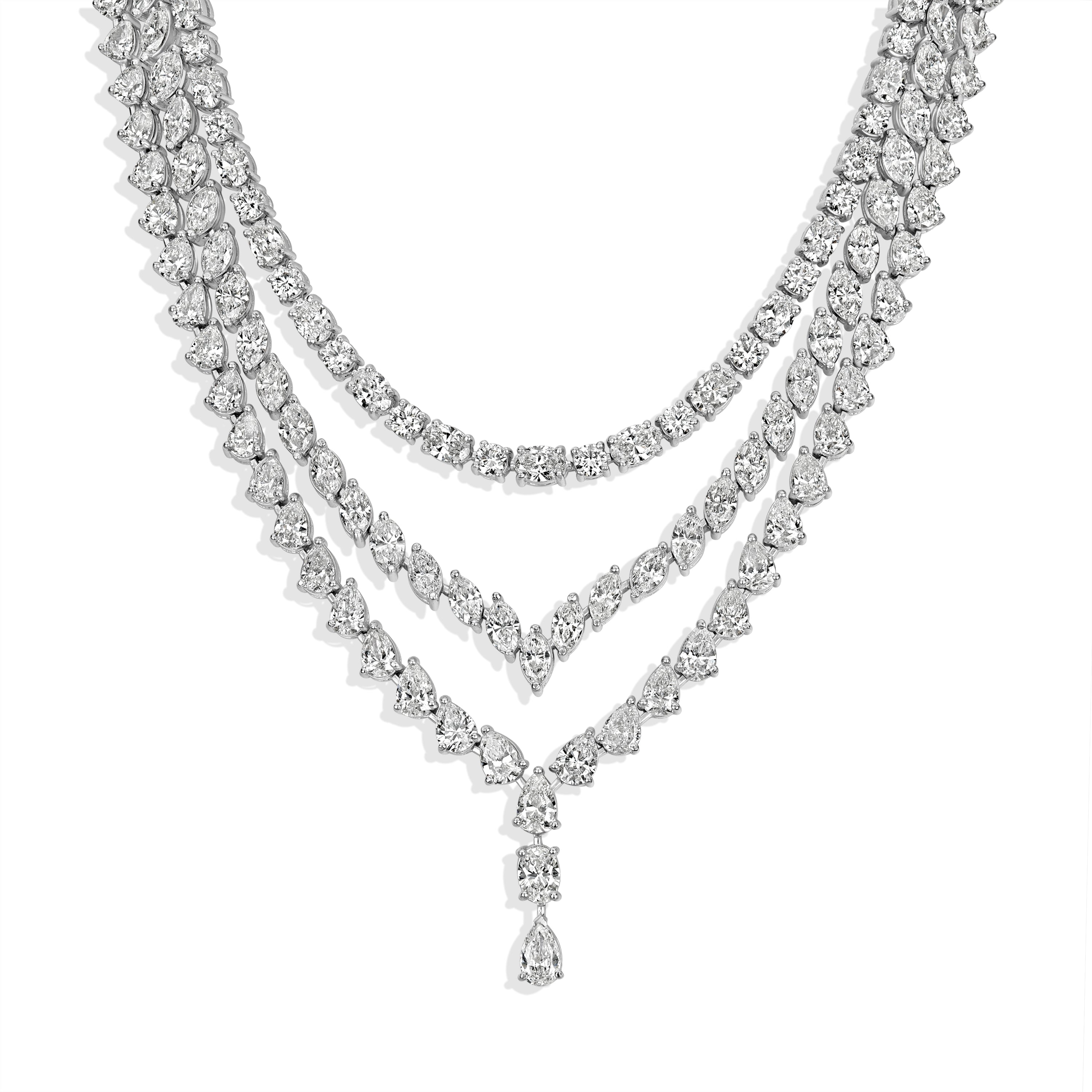 60.48 ct Diamond Necklace in Platinum