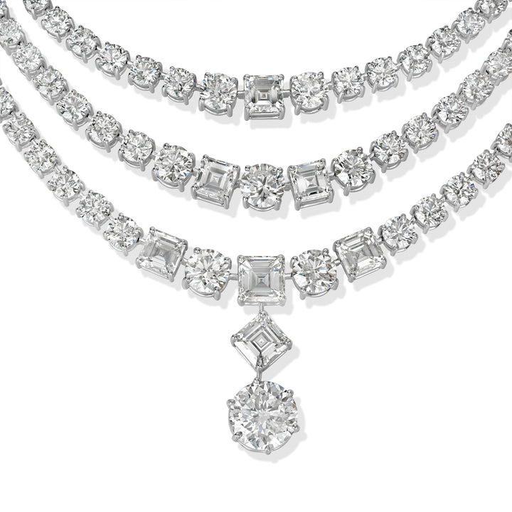 132.21 ctw Diamond Necklace in Platinum - GIA Certified