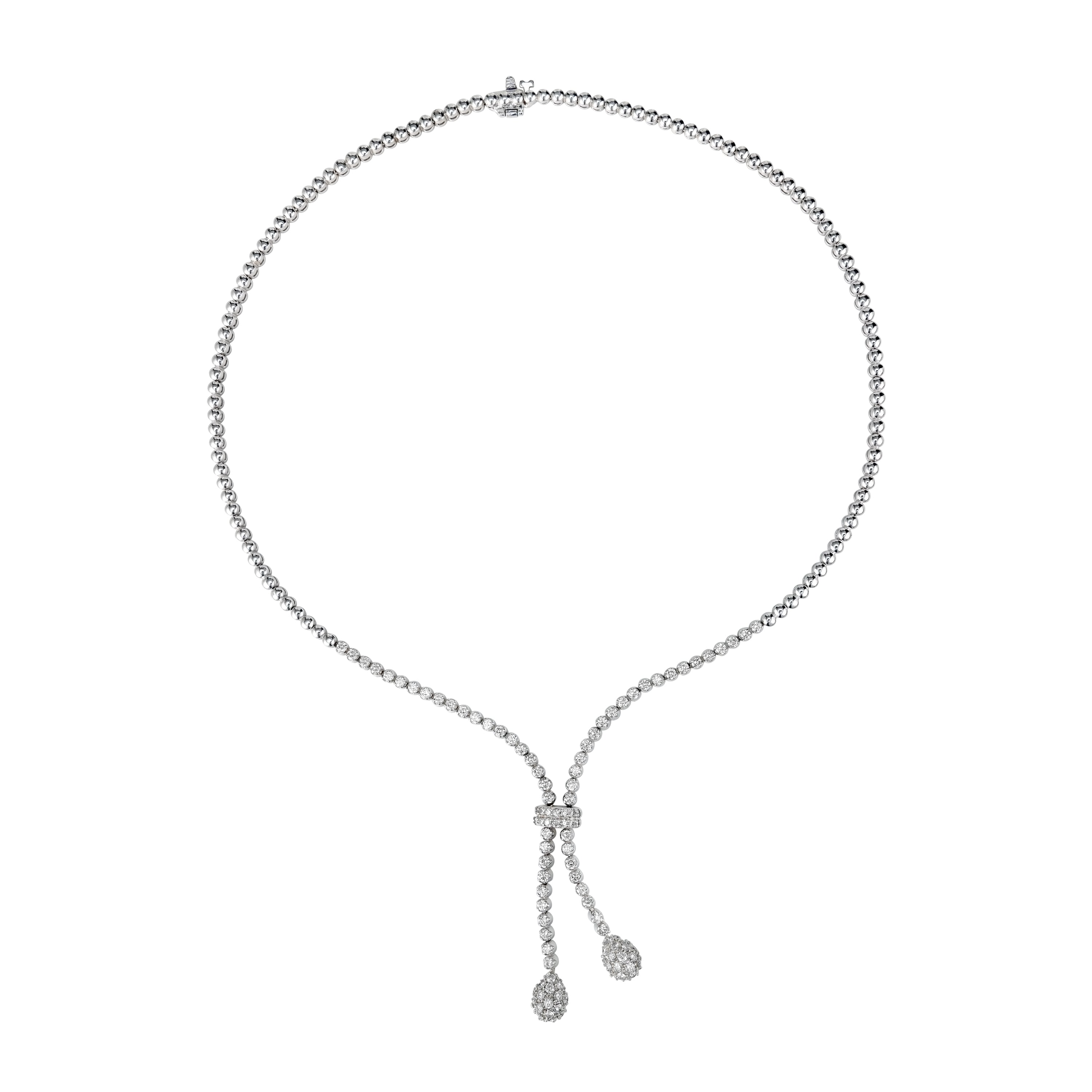 3.50 ct Diamond Necklace in 14K White Gold