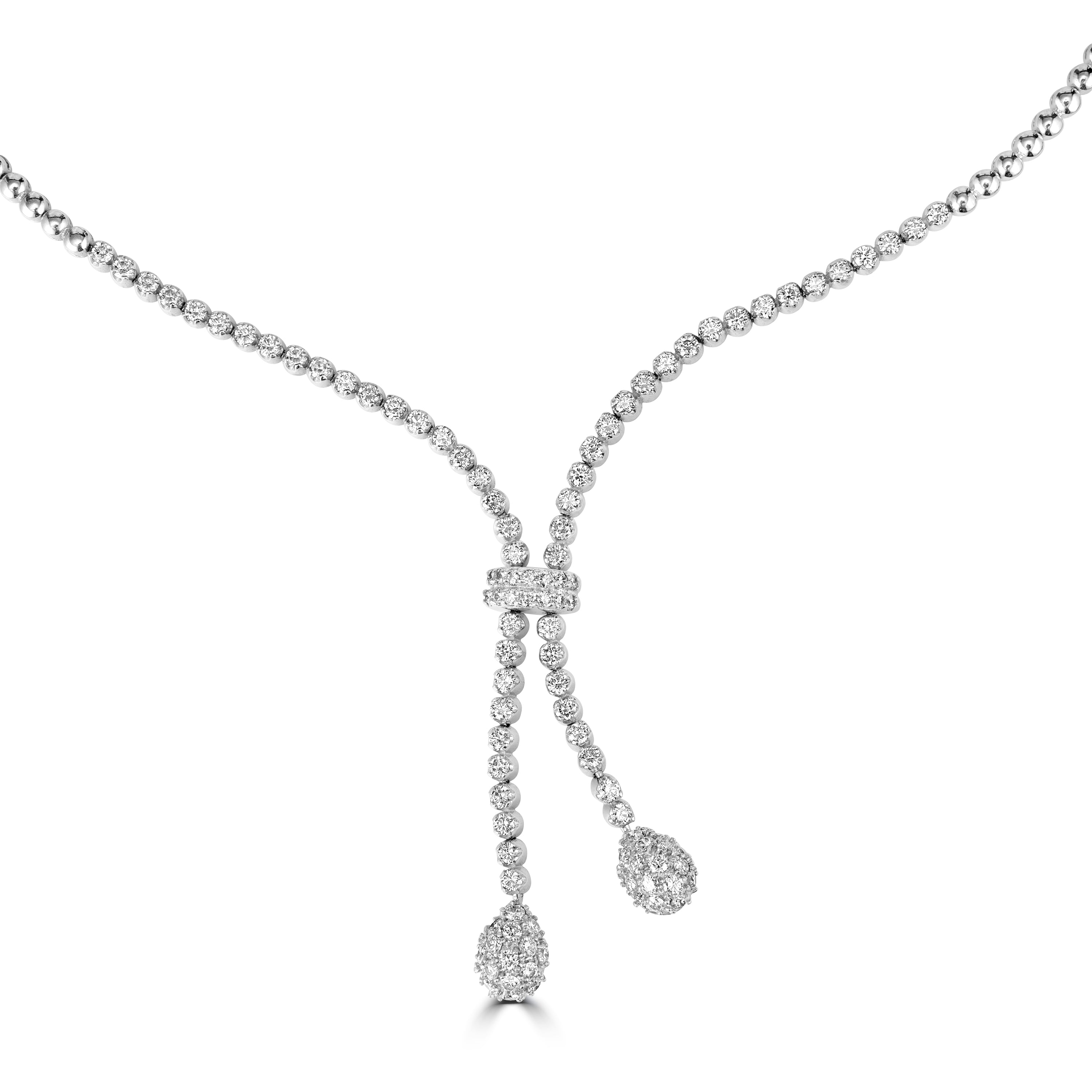 3.50 ct Diamond Necklace in 14K White Gold