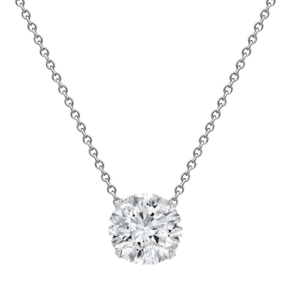 GIA Certified 4.70ct Diamond Solitaire Pendant Necklace