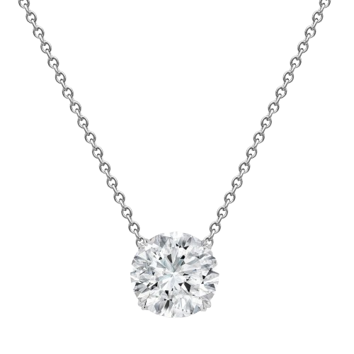 GIA Certified 4.70ct Diamond Solitaire Pendant Necklace