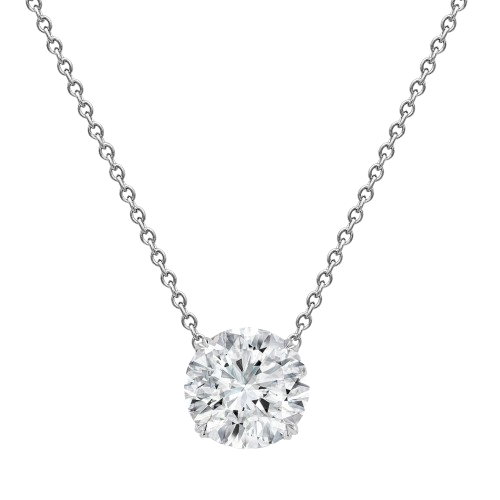 2.17 ct Diamond Solitaire Pendant in 18K White Gold - EGL Certified