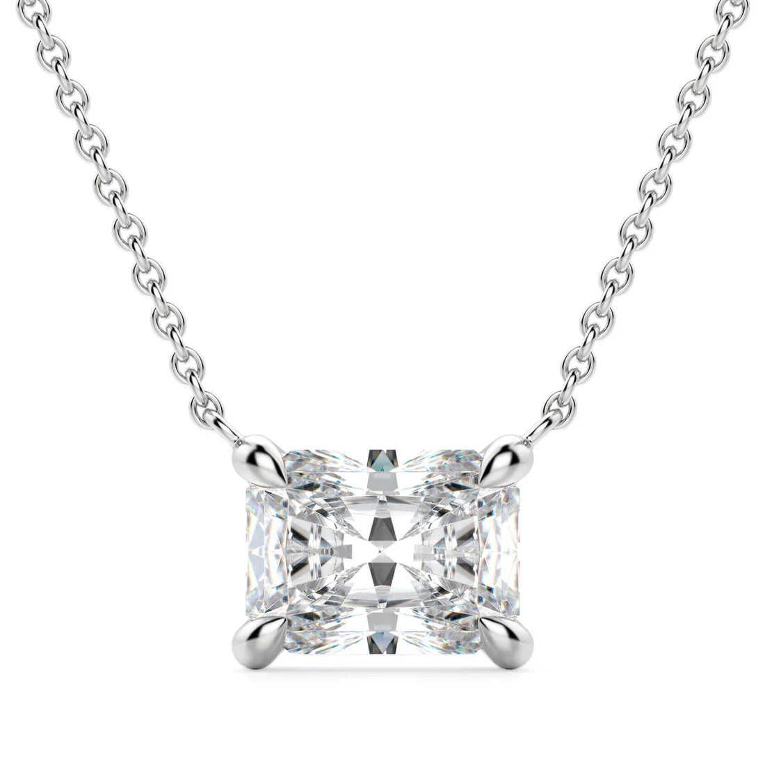 1.14 ct Diamond Solitaire Pendant Necklace in 18K White Gold - EGL Certified