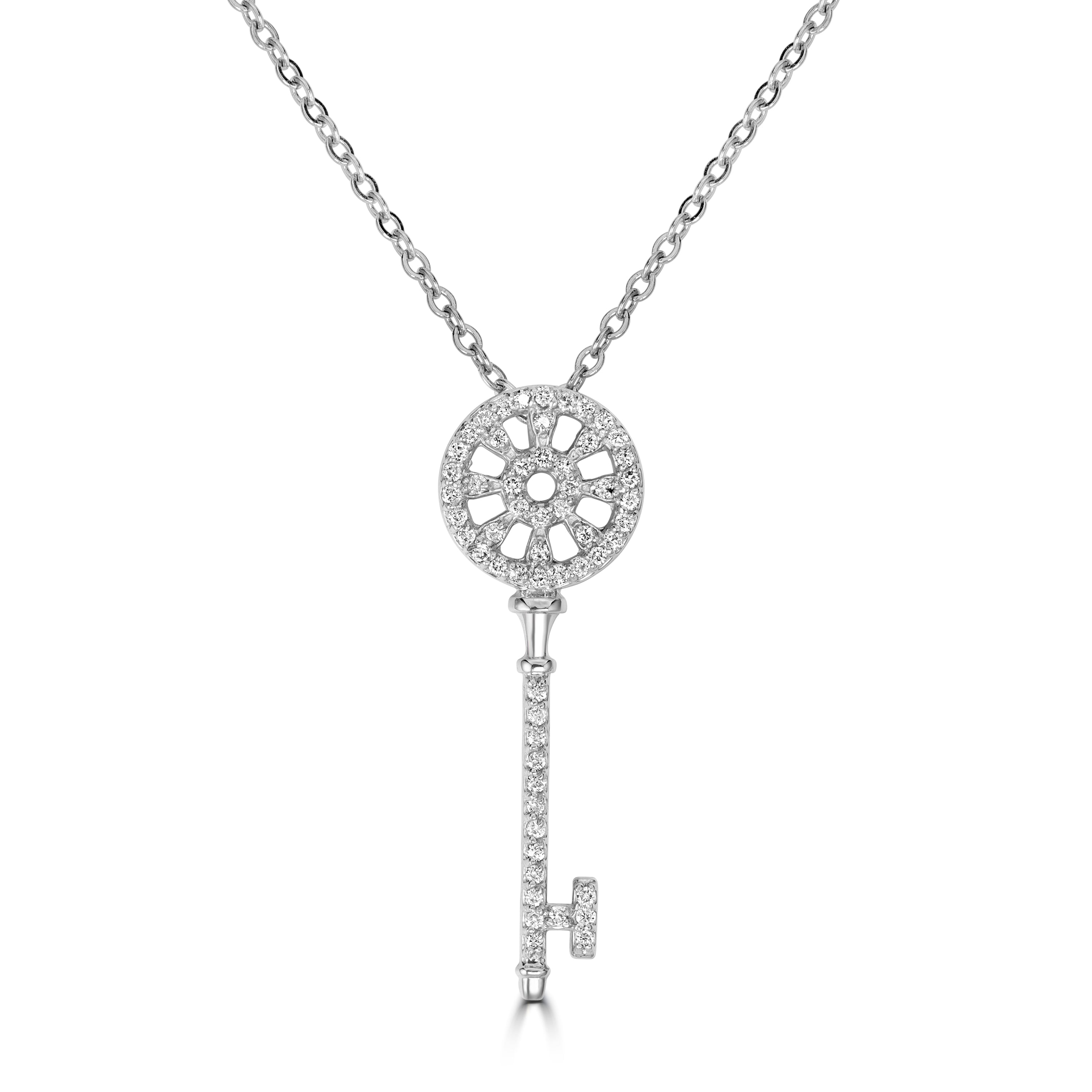 0.36 ct Diamond Pendant in 14K White Gold