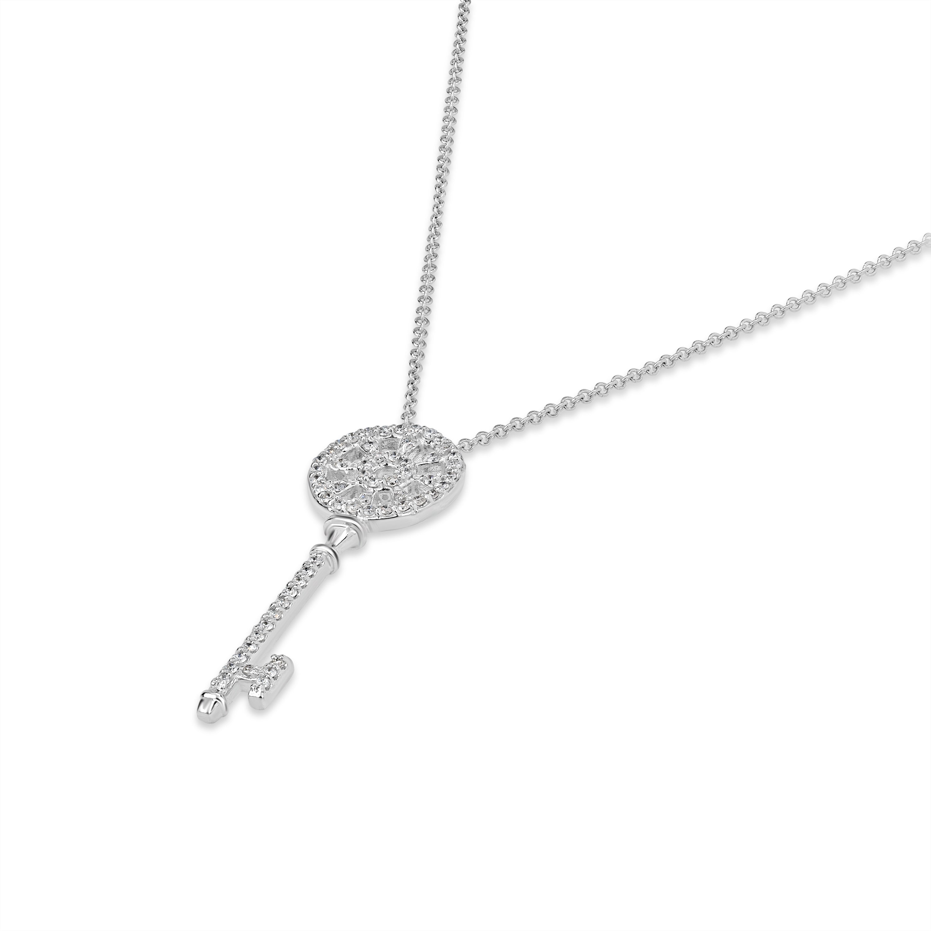 0.36 ct Diamond Pendant in 14K White Gold