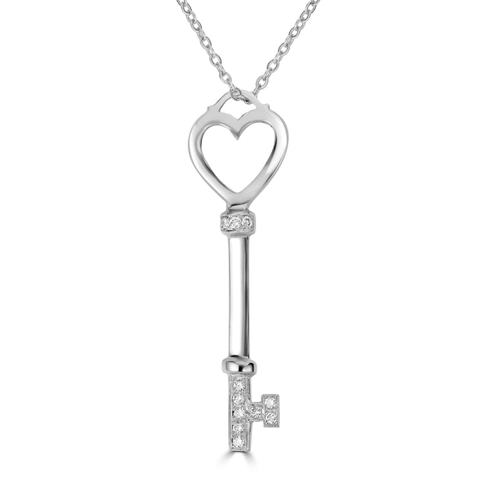 0.42 ct Diamond Pendant in 18K White Gold
