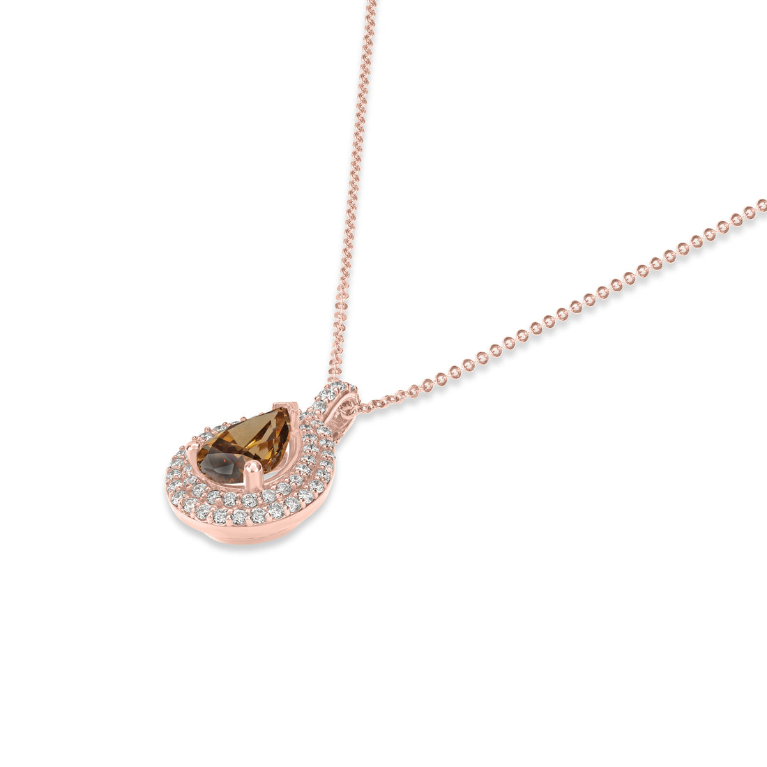 2.52 ctw Brown Diamond Solitaire Pendant Necklace in 14K Yellow Gold - GIA Certified