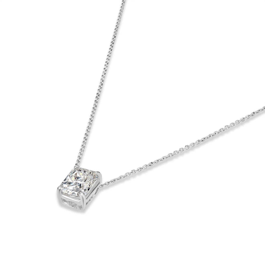 1.14 ct Diamond Solitaire Pendant Necklace in 18K White Gold - EGL Certified