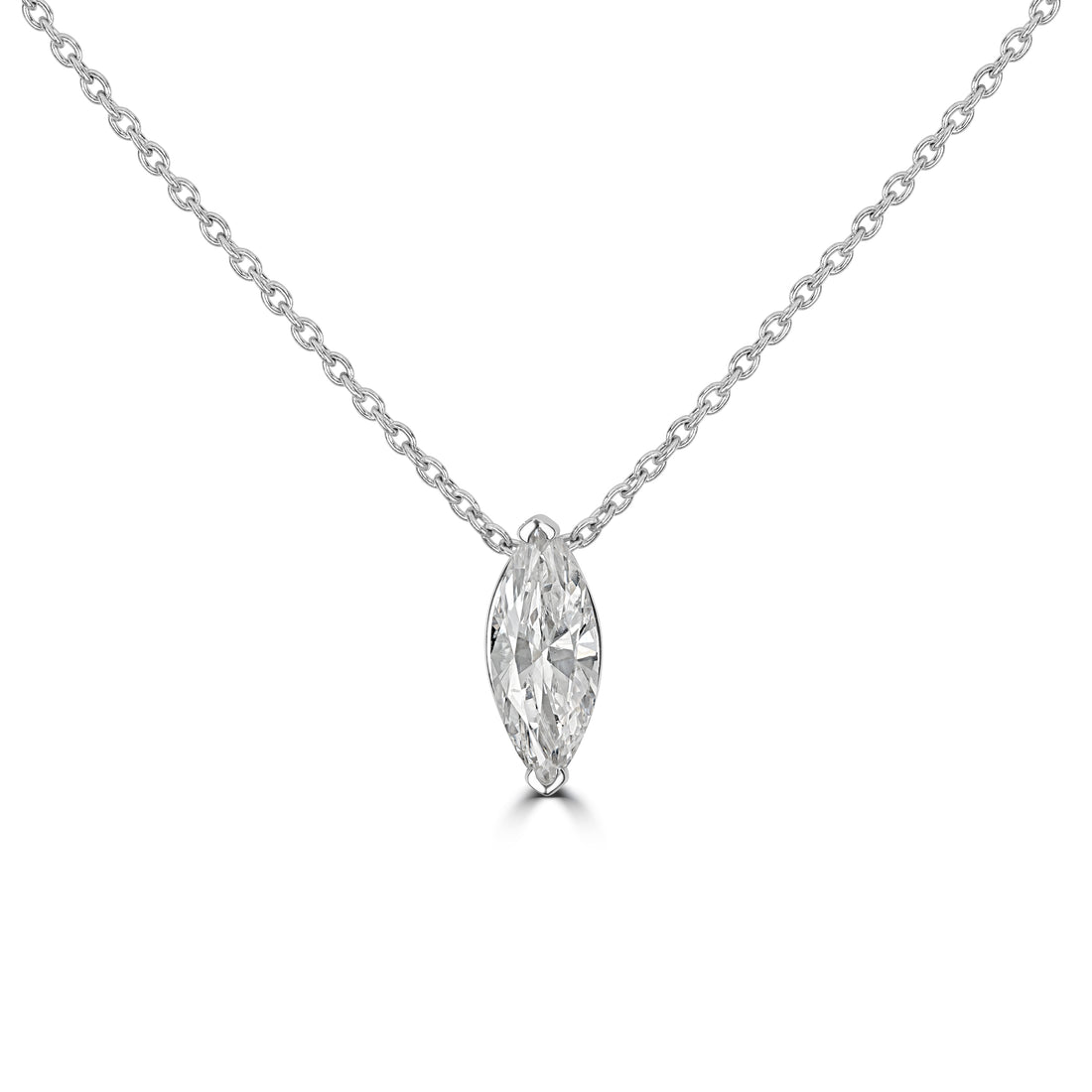 2.68 ct Marquise Diamond Solitaire Pendant Necklace - EGL Certified