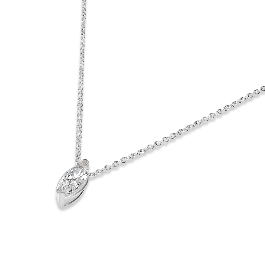 2.68 ct Marquise Diamond Solitaire Pendant Necklace - EGL Certified