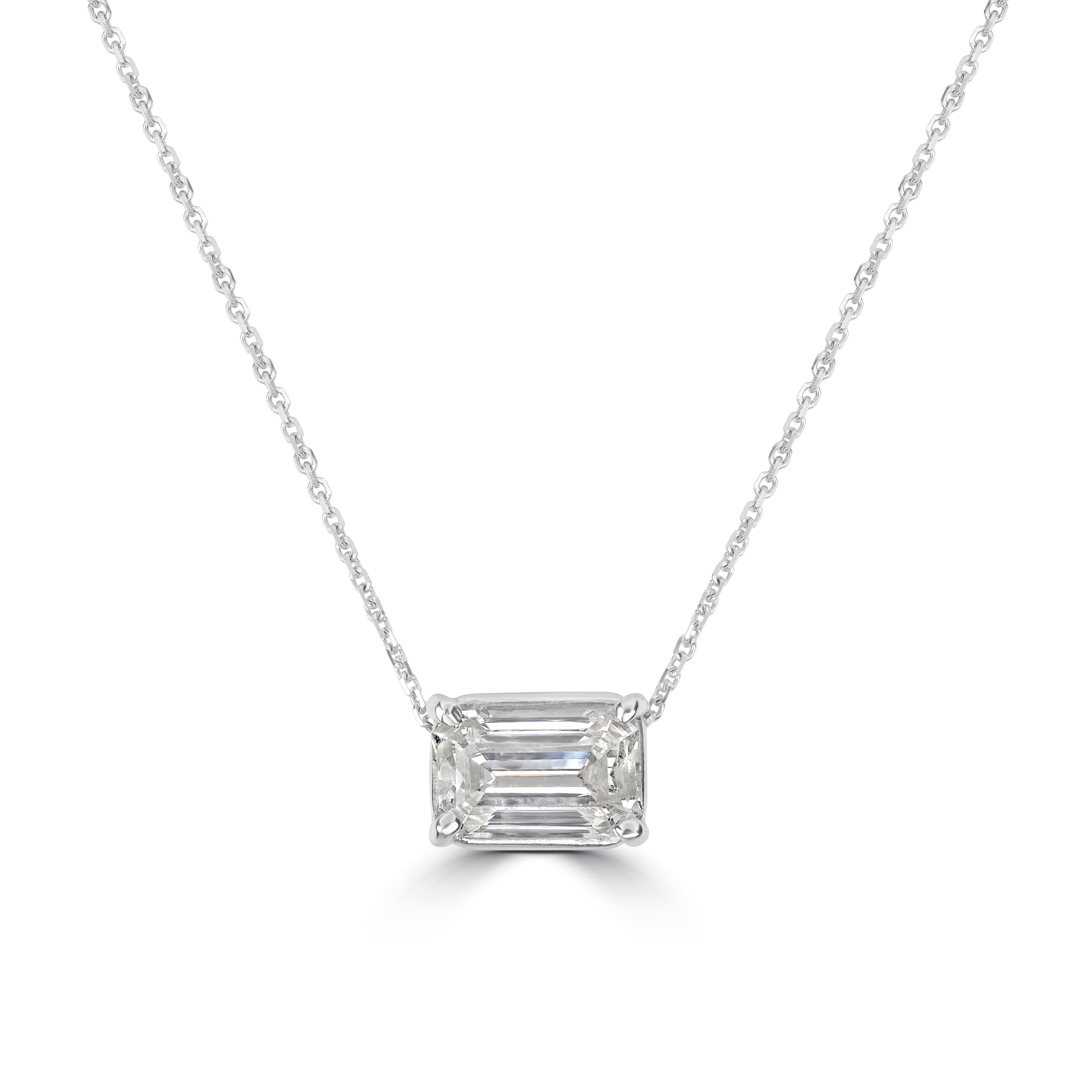 2.41 ct Emerald Cut Diamond Solitaire Pendant - EGL Certified