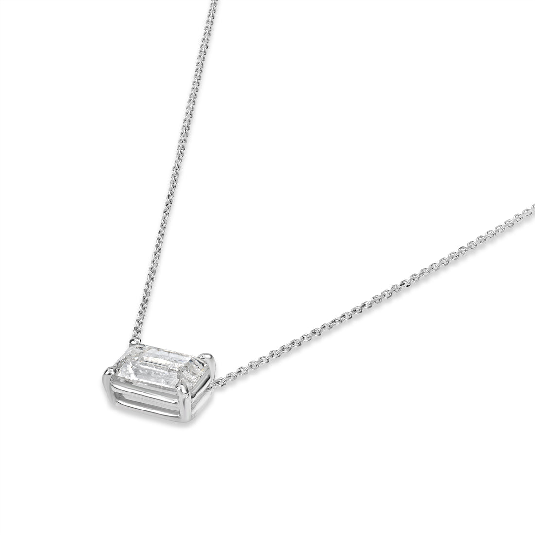 2.41 ct Emerald Cut Diamond Solitaire Pendant - EGL Certified