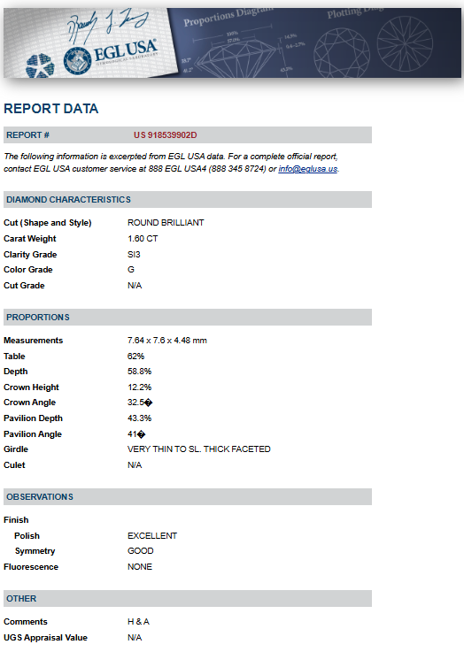 1.60 ct Solitaire Pendant on Diamond By the Yard Necklace in 18K White Gold - EGL Certified