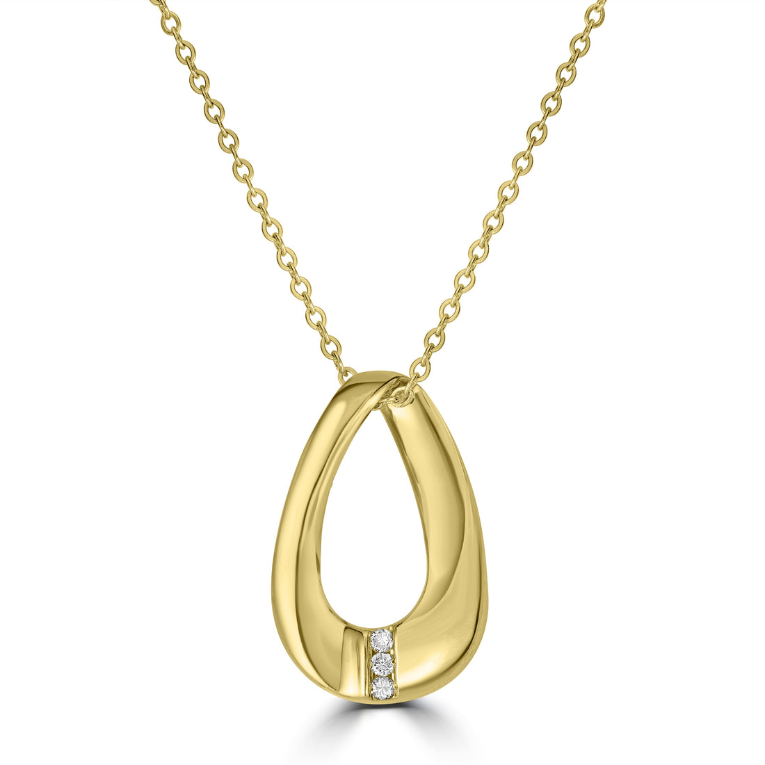 0.09 ct Diamond Pendant in 14K Yellow Gold