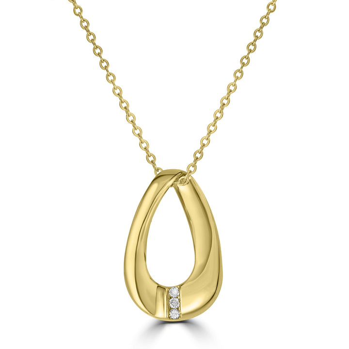 0.09 ct Diamond Pendant in 14K Yellow Gold