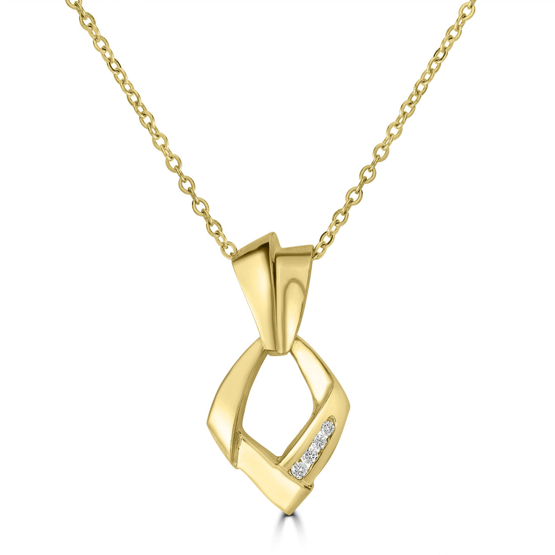 0.10 ct Diamond Pendant in 14K Yellow Gold