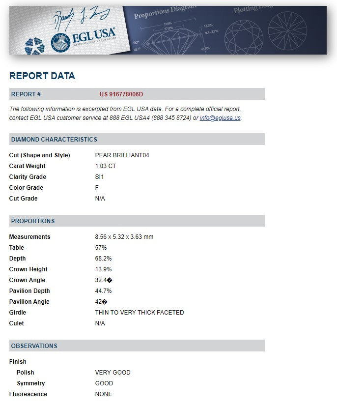 2.04 ct Pear Shape Solitaire Diamond Studs in 18K White Gold - GIA/EGL Certified