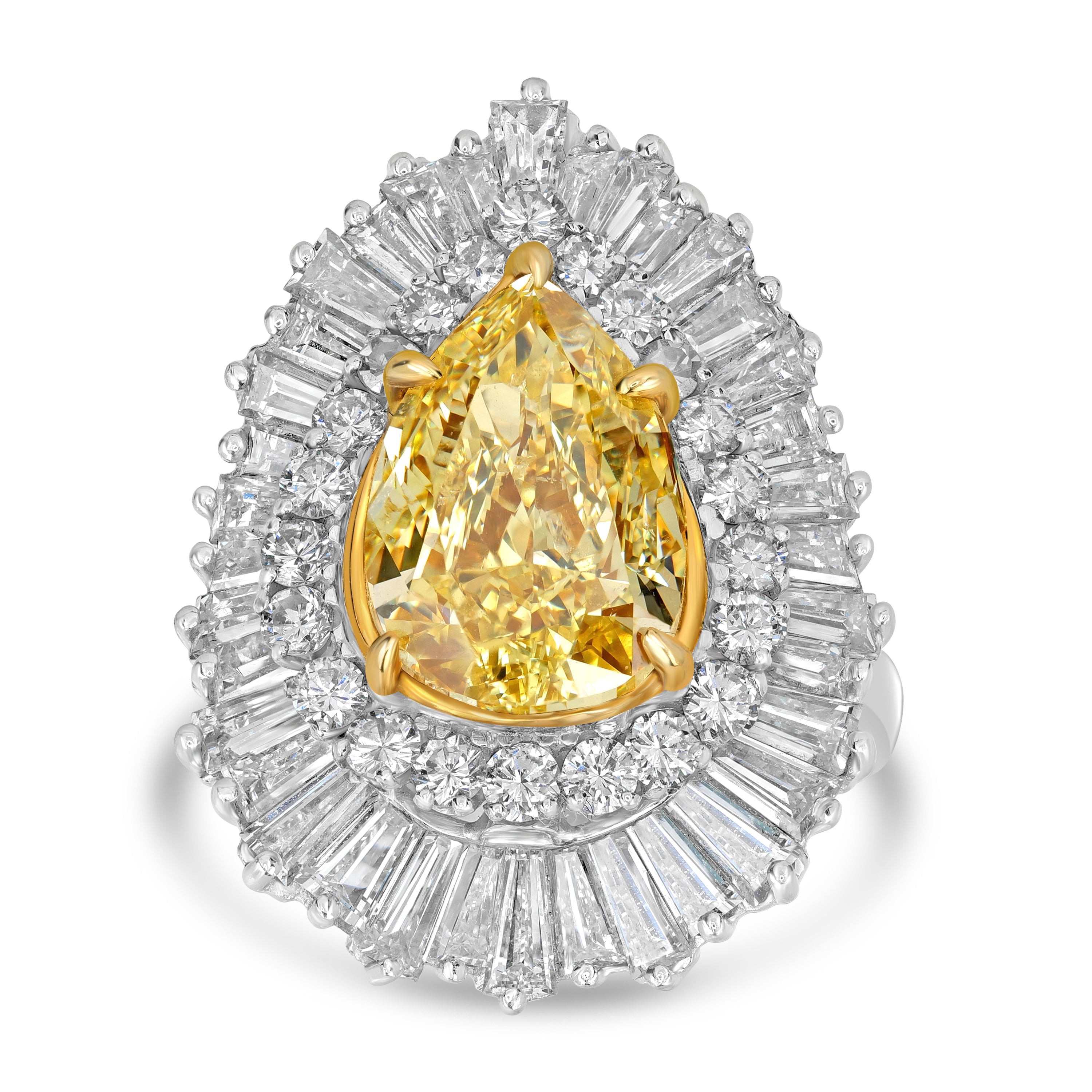 5.01 ct Solitaire Pear Shape Diamond Ring - GIA Certified