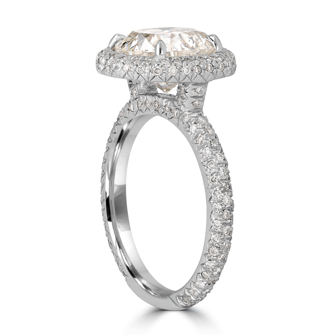 4.48 ctw Solitaire Cushion Diamond Ring in Platinum - EGL Certified