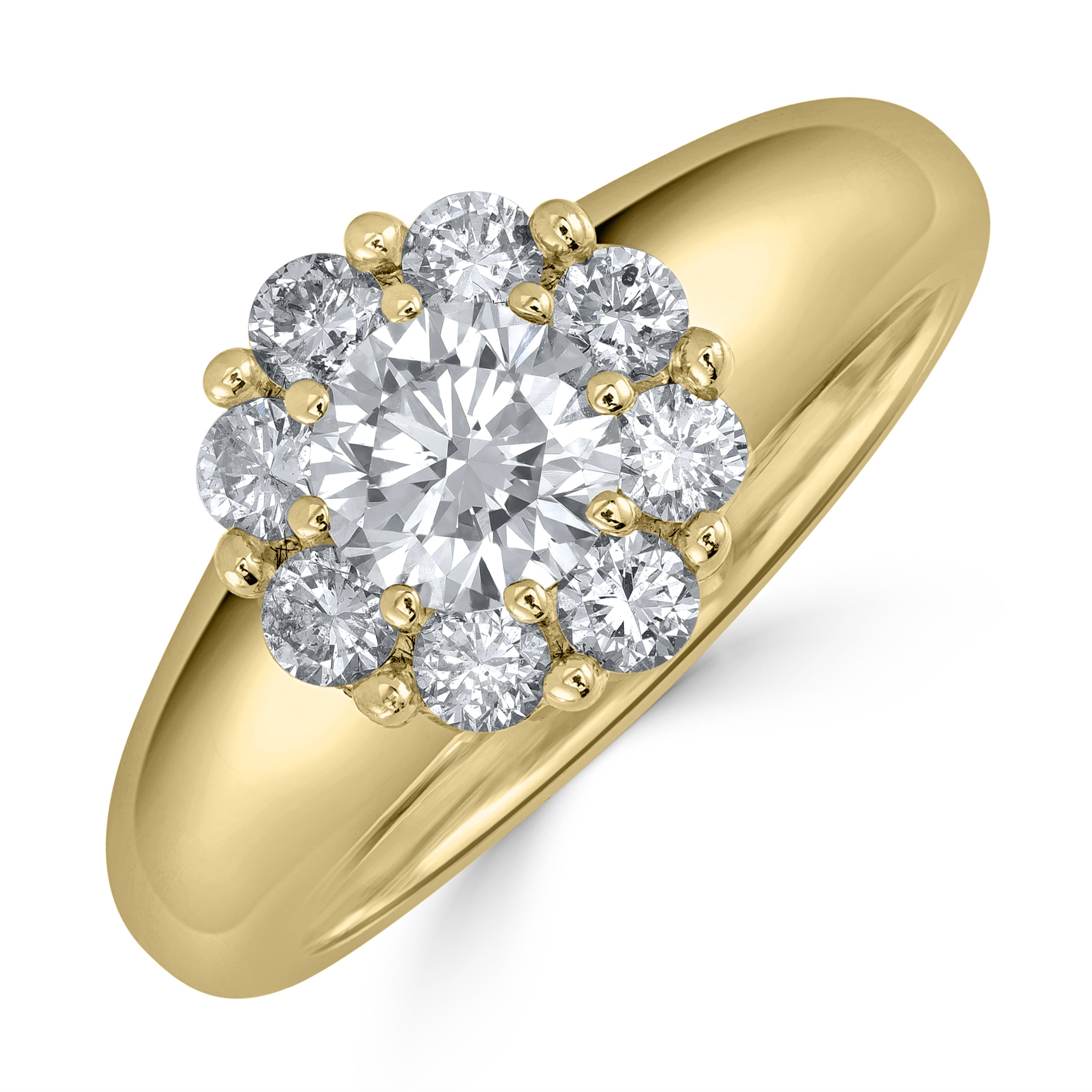 0.75 ct Solitaire Diamond Engagement Ring in 14K Yellow Gold
