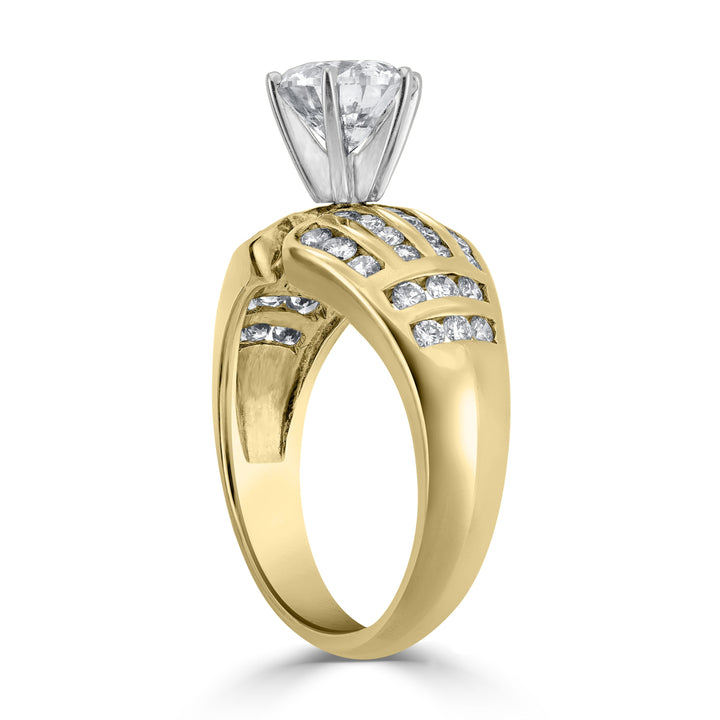 1.53 ct Solitaire Diamond Engagement Ring in 14K Yellow Gold - EGL Certified