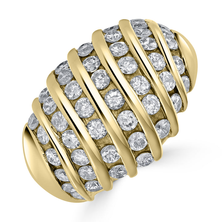 1.50ct Diamond Dome Ring in Yellow Gold