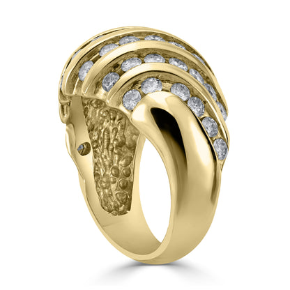 1.50ct Diamond Dome Ring in Yellow Gold