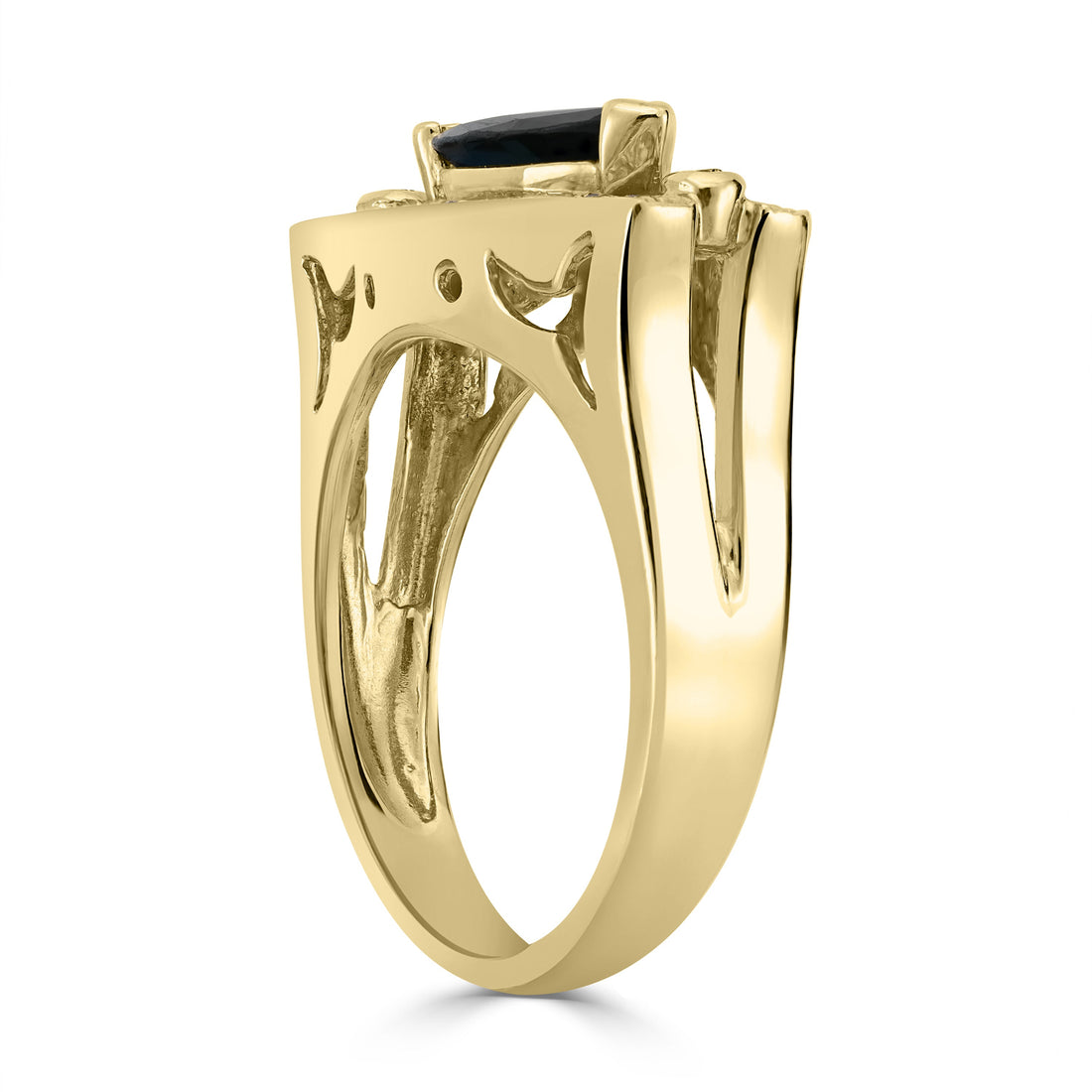 0.90 ct Sapphire & Diamond Ring in 14K Yellow Gold