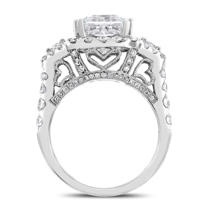 Certified 3.02ct Solitaire Princess Cut Diamond Engagement Ring