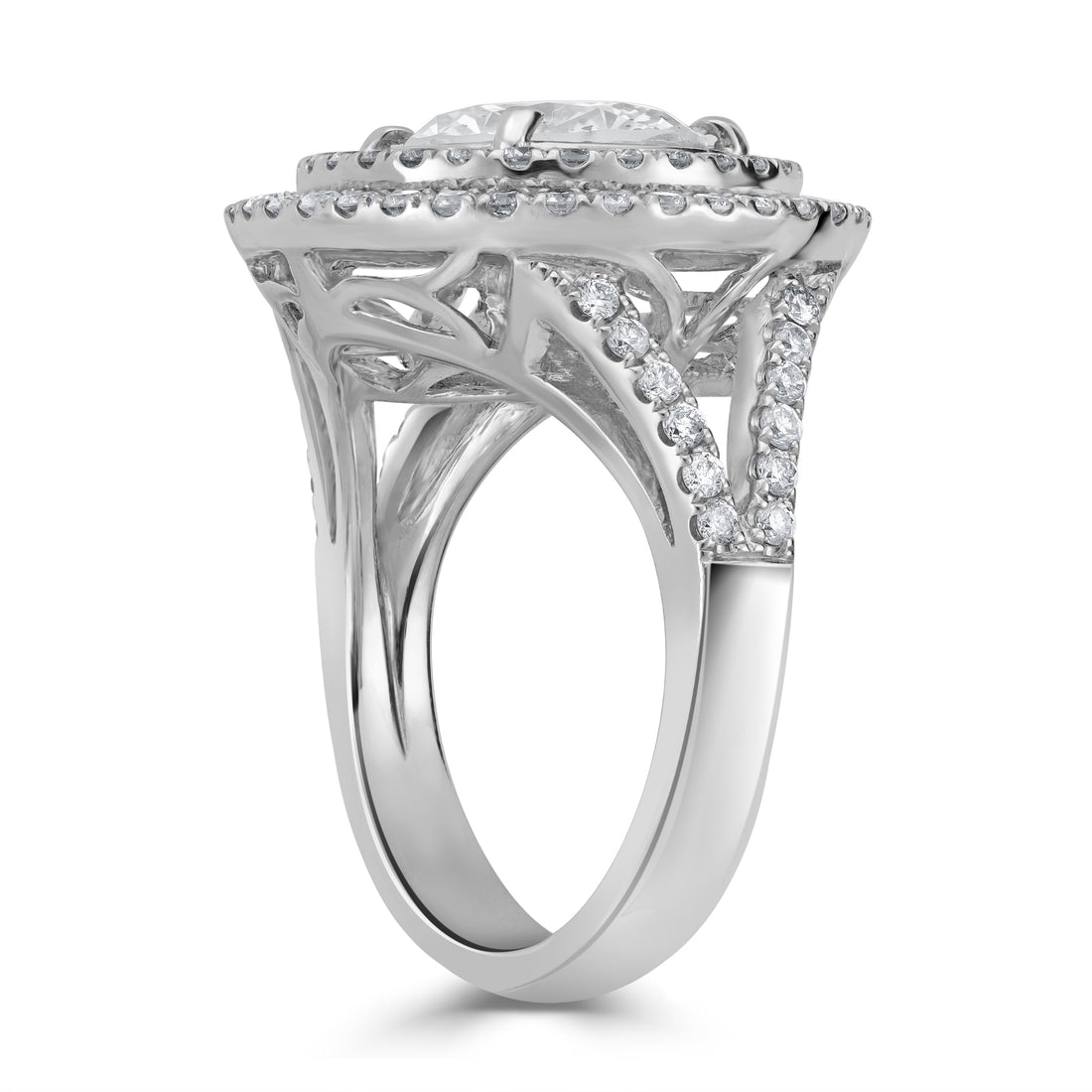 2.43 ct Solitaire Diamond Engagement Ring 14K White Gold - EGL Certified