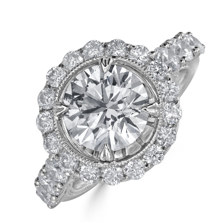 2.62 ct Solitaire Diamond Engagement Ring in 14K White Gold - EGL Certified