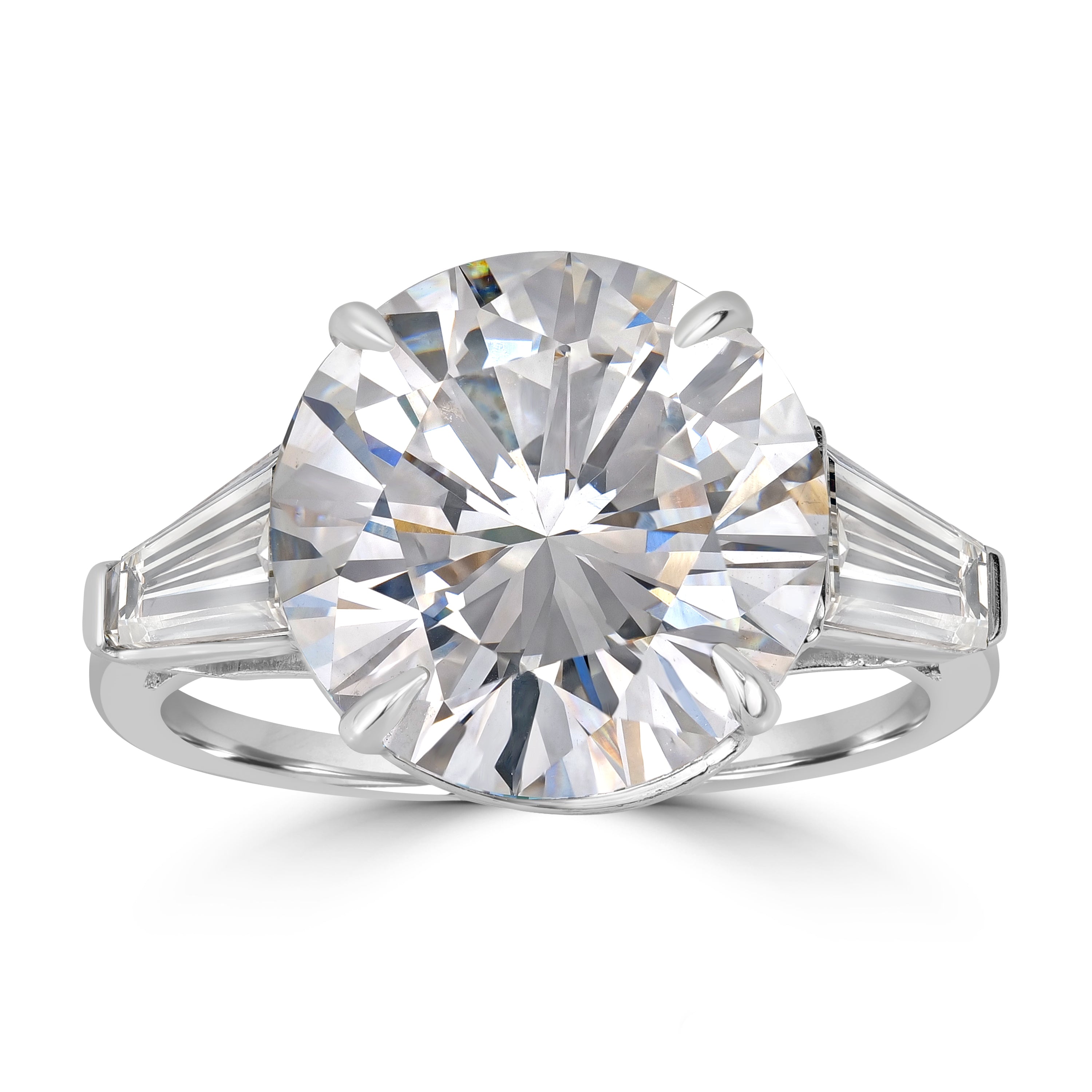7.20 ctw Solitaire Round Diamond Engagement Ring (6.20 ct Center - GIA Certified)