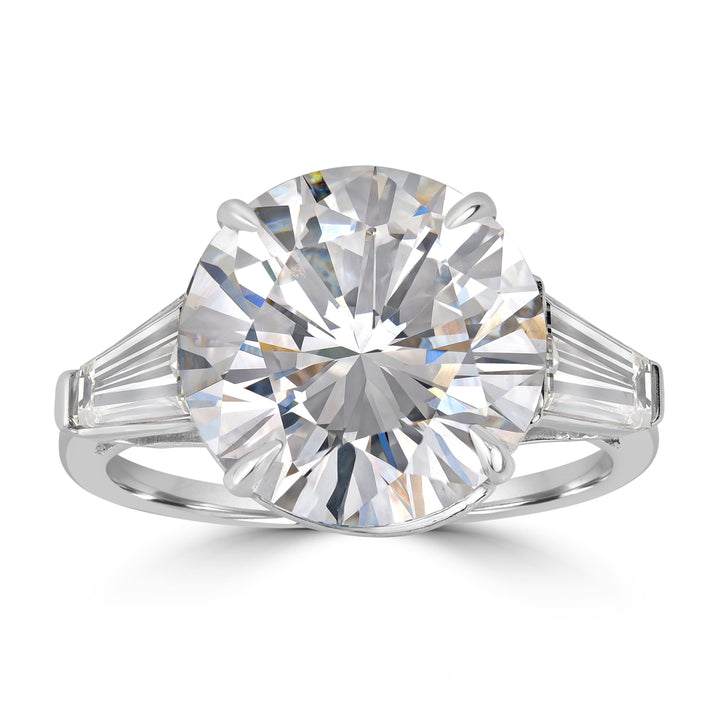 7.20 ctw Solitaire Round Diamond Engagement Ring (6.20 ct Center - GIA Certified)