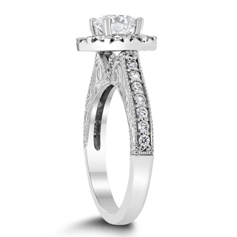 1.06 ct Solitaire Diamond Engagement Ring in 14K White Gold - EGL Certified