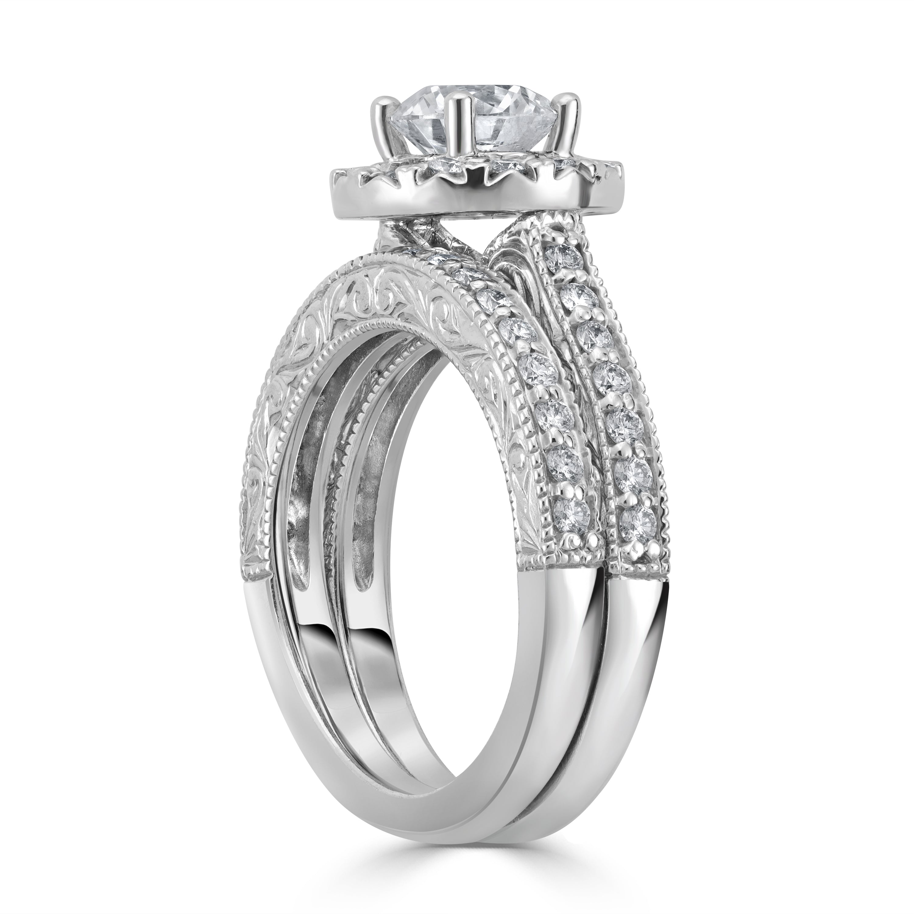1.06 ct Solitaire Diamond Engagement Ring in 14K White Gold - EGL Certified