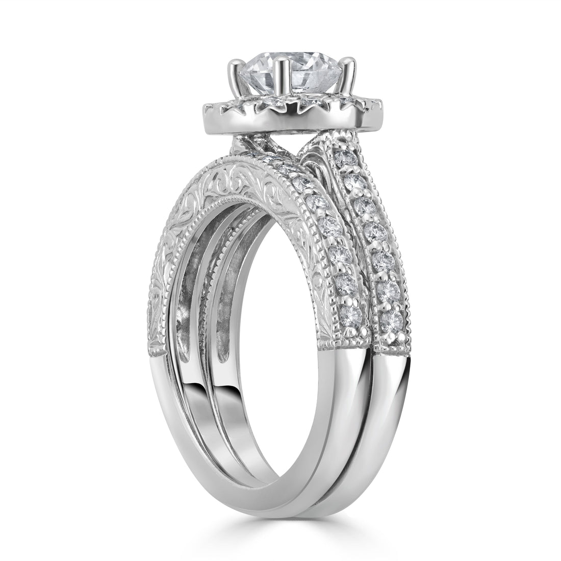 1.06 ct Solitaire Diamond Engagement Ring in 14K White Gold - EGL Certified