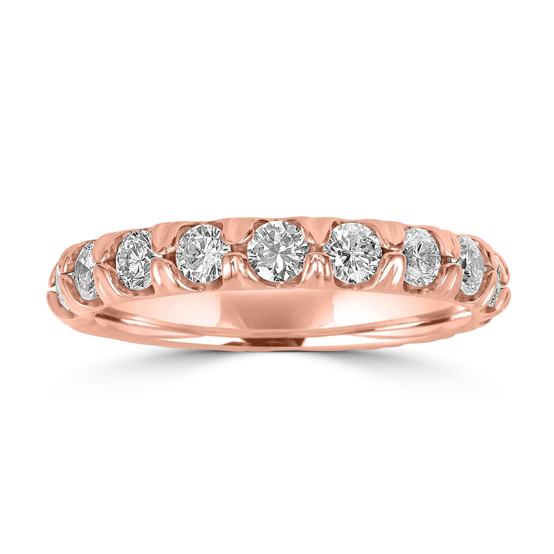1.52 ct Diamond Band Ring in 14K Rose Gold