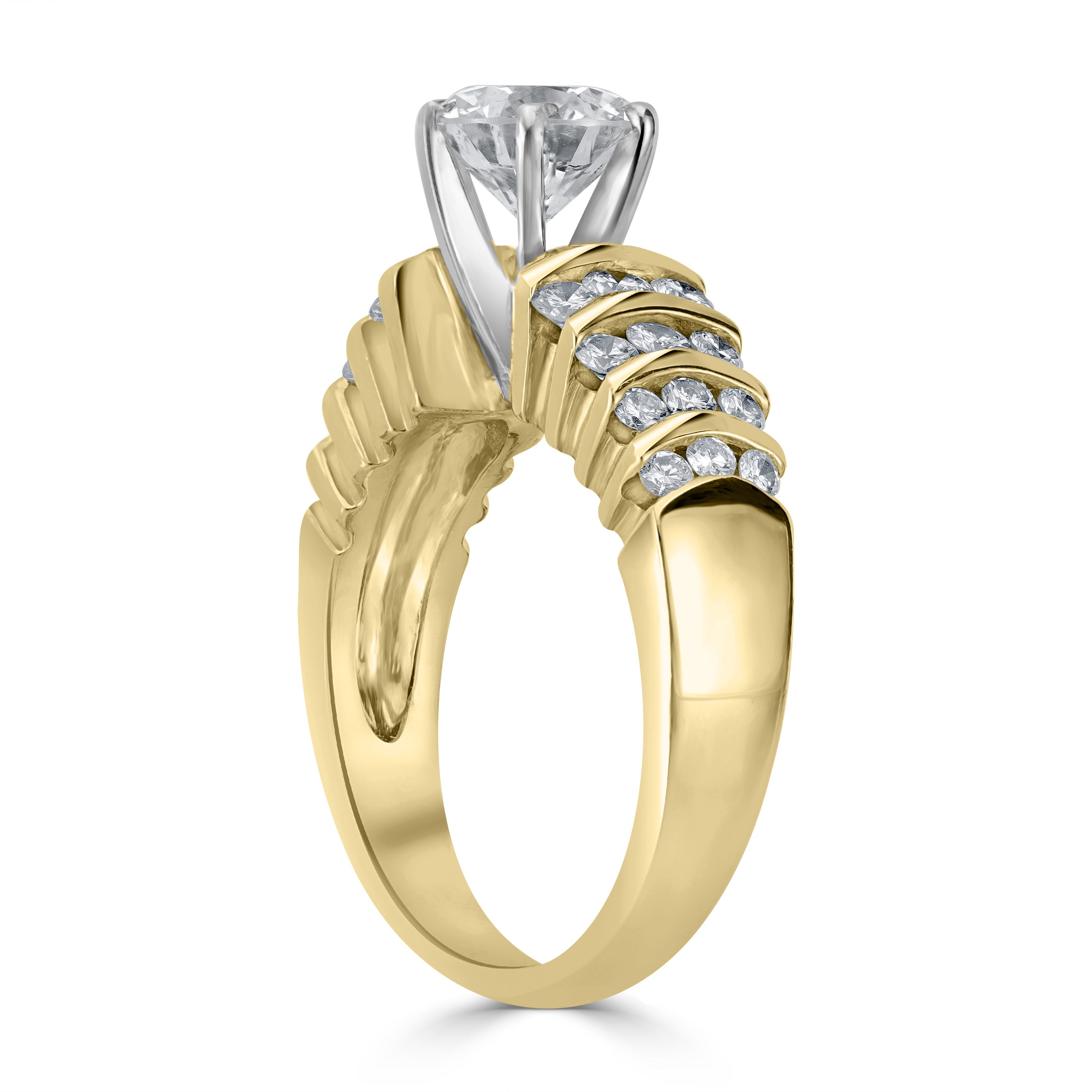 1.27 ct Solitaire Diamond Engagement Ring in 14K Yellow Gold