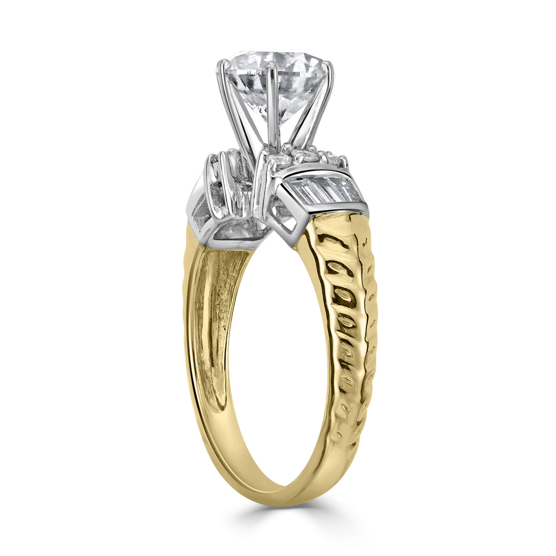 2.15 ctw Solitaire Diamond Engagement Ring in 14K Two-Tone White & Yellow Gold - EGL Certified