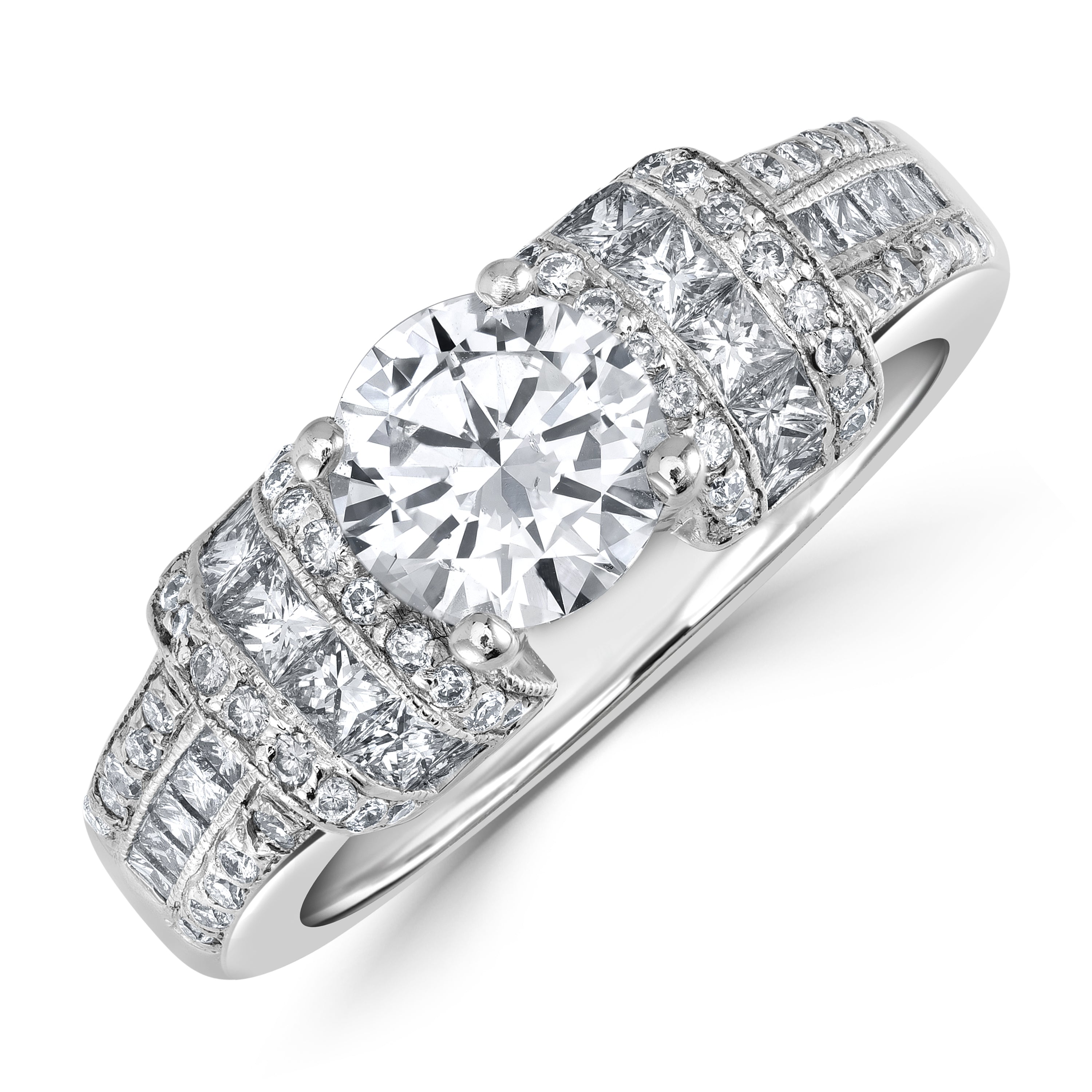 1.00 ct Solitaire Diamond Engagement Ring in 14K White Gold - EGL Certified