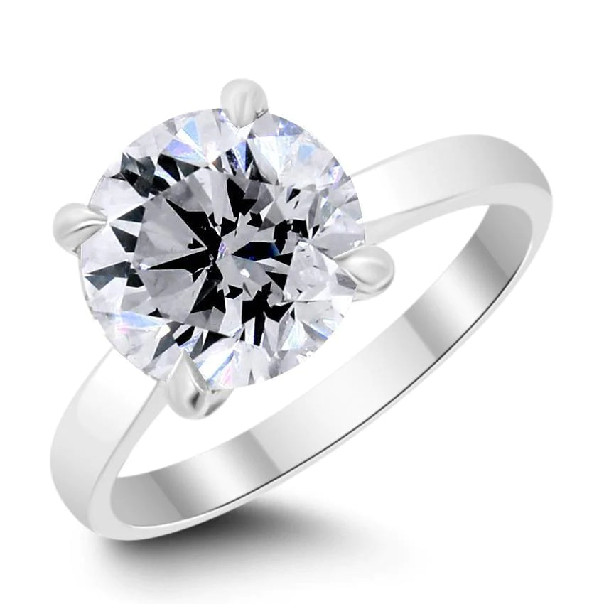 Certified 4.06ct Solitaire Diamond Engagement Ring