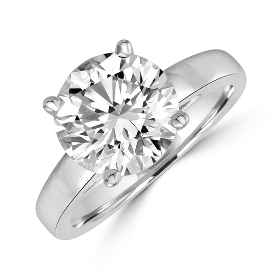 Certified 4.06ct Solitaire Diamond Engagement Ring