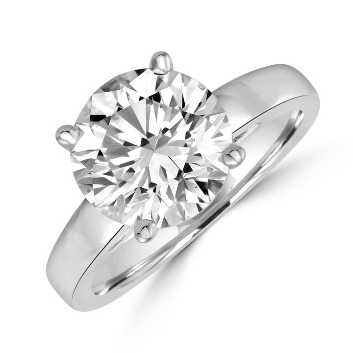 Certified 4.06ct Solitaire Diamond Engagement Ring