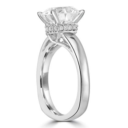 Certified 4.06ct Solitaire Diamond Engagement Ring