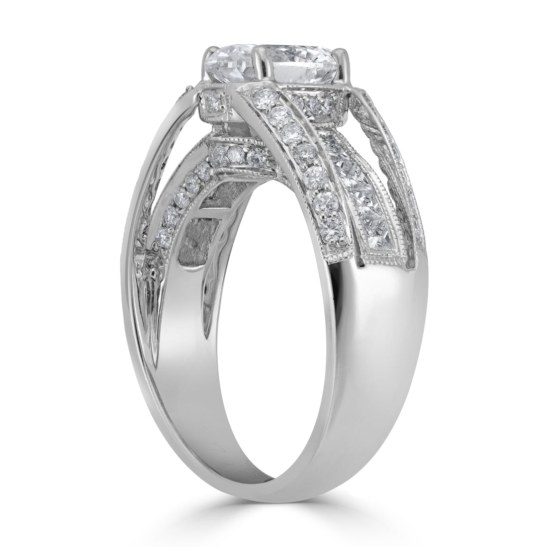 Certified 1.56ct Solitaire Oval Diamond Engagement Ring