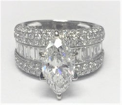 Certified 2.00ct Solitaire Marquise Diamond Engagement Ring