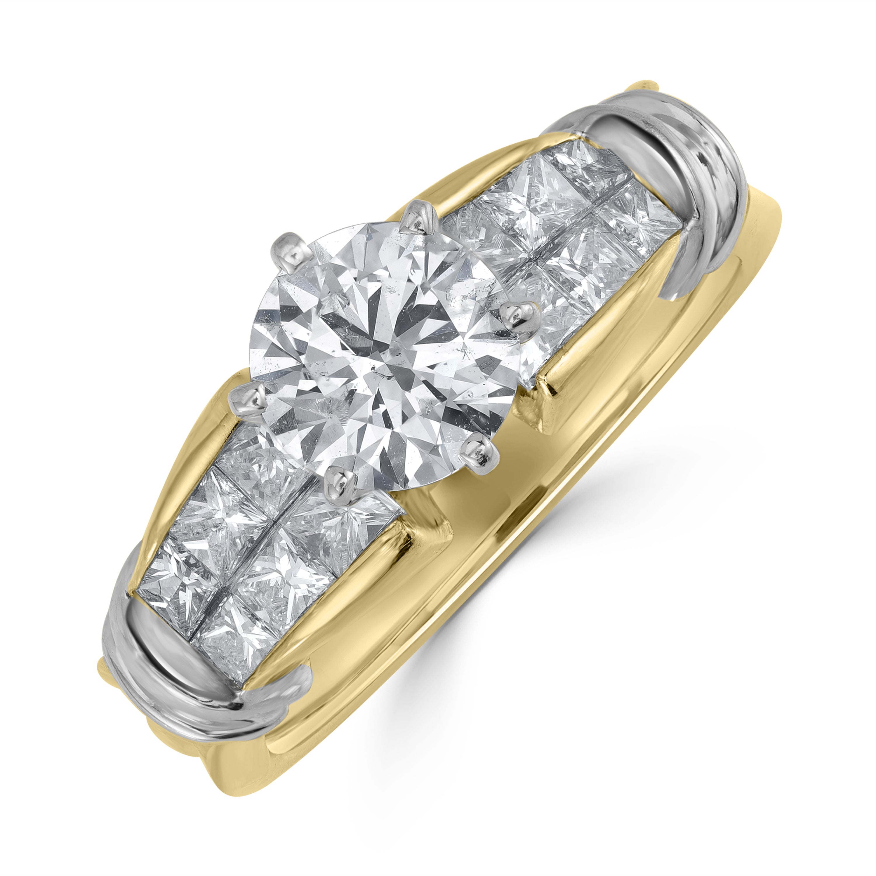 1.77 ctw Solitaire Diamond Engagement Ring in 14K Yellow Gold - EGL Certified