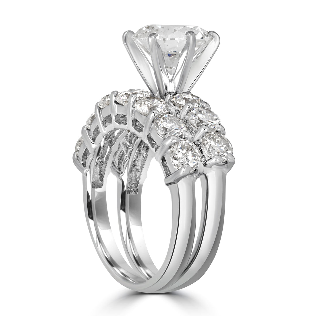 3.01 ct Solitaire Certified Round Diamond Engagement Ring Set in 18K White Gold - GIA Certified