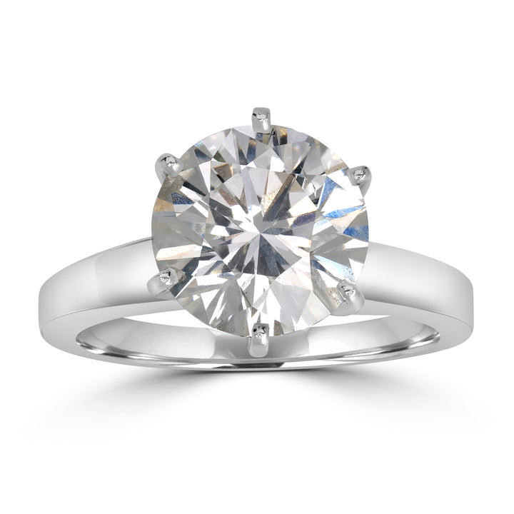 3.26 ct Solitaire Round Diamond Engagement Ring